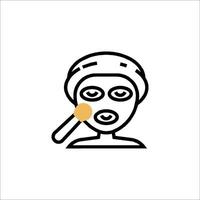 A man with a mask on his face is holding a toothbrush vector