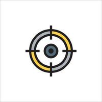 A target icon with a crosshair vector