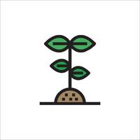 A plant growing out of a pot icon vector