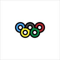 The olympic rings logo is shown on a white background vector