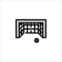 A soccer goal with a ball in the middle vector
