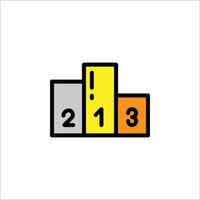 A yellow and orange number on a white background vector
