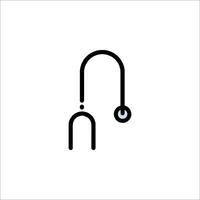 A black and white icon of a hook vector