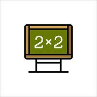 A blackboard with two numbers on it vector