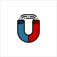 A magnet with the letter u in it vector