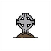 Celtic cross icon illustration vector