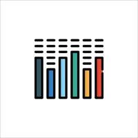 Colorful bars on a white background vector