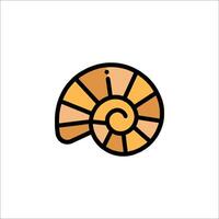 A snail shell icon in a flat style vector