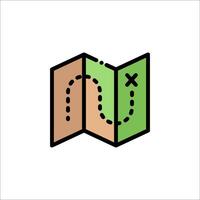 A map with a line going through it vector