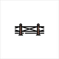 A fence with a gate on it vector