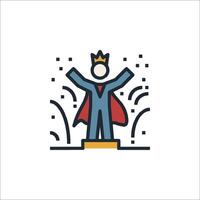 A man with a crown on his head and a cape vector