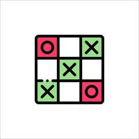A tic tac toe game icon on a white background vector