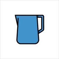 A blue pitcher icon on a white background vector