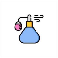A blue and pink bottle with a pink ball inside vector