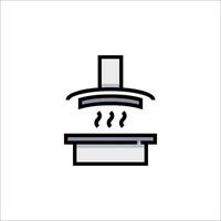 A stove with a pot of water on top vector