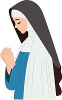 Saint Therese of Lisieux Praying Humble Devotion Image vector