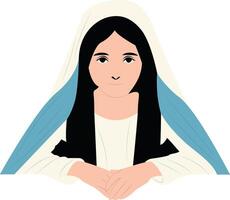 Saint Bernadette Soubirous Minimalist Digital Art. vector