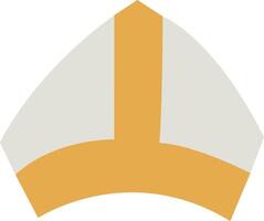 Bishop's Mitre Hat Religious Headwear Icon vector