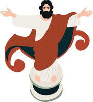 Saint Jerome Statue Artistic Design vector