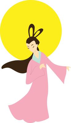Mid Autumn festival, Chang'e Moon Festival Elegant Illustration