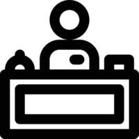 Receptionist, Customer Service, Representative Outline Icon vector