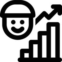 Customer Growth, Customer Insight, Customer Analysis Outline Icon vector