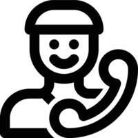Contact Person, Contact Center, Call Center Outline Icon vector