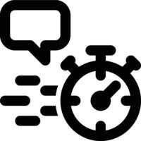 Response Time, Chat, Message Outline Icon vector