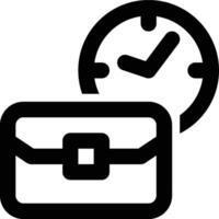 Business Hours, Operational Hours, Working Hours Outline Icon vector