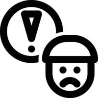 Customer Problem, Customer Complain, Customer Pain Outline Icon vector