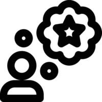 Expectation, Hope, Want Outline Icon vector