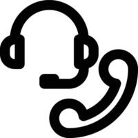 Call Center, Hotline, Telephone Outline Icon vector
