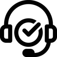 Customer Service, Customer Support, Solution Outline Icon vector