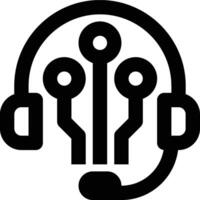 Customer Service, Customer Support, Virtual Assistant Outline Icon vector