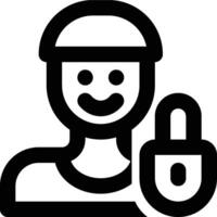Private User, Private, Privacy Outline Icon vector