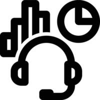 Customer Service, Report, CRM Outline Icon vector