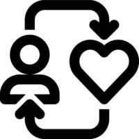 Loyal Customer, Happy Customer, Customer Retention Outline Icon vector