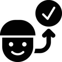 Customer Acquisition, Customer, User Glyph Solid Icon vector