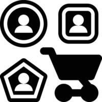 Customer Diversity, Customer, Segmentation Glyph Solid Icon vector