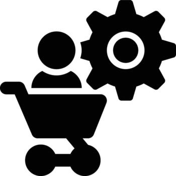 cliente desarrollo, cliente, personalización glifo sólido icono vector