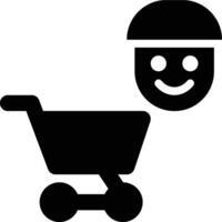 Customer, Consumer, Buyer Glyph Solid Icon vector