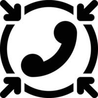 Call Center, Hotline, Contact Center Glyph Solid Icon vector