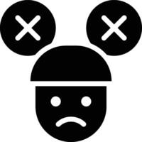 Customer Pain, Pain Points, Customer Problem Glyph Solid Icon vector