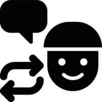 Customer Engagement, Customer Feedback, Customer Involvement Glyph Solid Icon vector