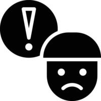 Customer Problem, Customer Complain, Customer Pain Glyph Solid Icon vector
