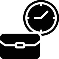 Business Hours, Operational Hours, Working Hours Glyph Solid Icon vector