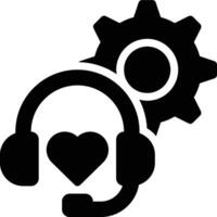 CRM, Customer Relationship, Management Glyph Solid Icon vector