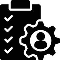 Customer Management, CRM, Customer Relationship Glyph Solid Icon vector