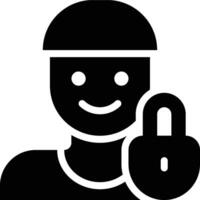 Private User, Private, Privacy Glyph Solid Icon vector