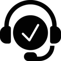 Customer Service, Customer Support, Solution Glyph Solid Icon vector